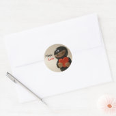Sticker Rond Ninja Love (Enveloppe)