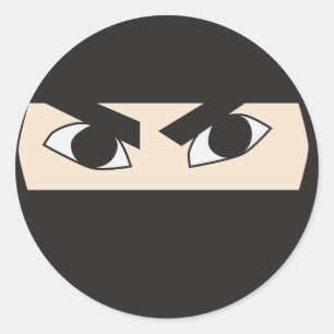 Sticker Rond Ninja noir