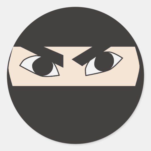 Sticker Rond Ninja noir (Devant)