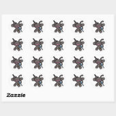 Sticker Rond Ninja noir - pas de mots (Feuille)