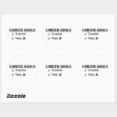 Sticker Rond Ninja Objectifs de carrière - Scientifique (Feuille)