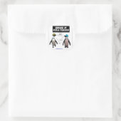Sticker Rond Ninja penguin (Sac)