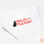 Sticker Rond Ninja Please2 (Enveloppe)
