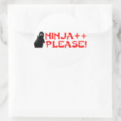 Sticker Rond Ninja Please2 (Sac)