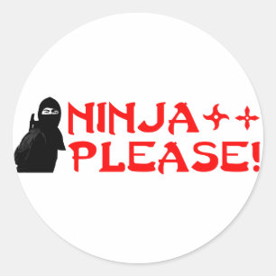 Sticker Rond Ninja Prière2
