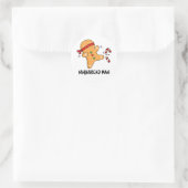 Sticker Rond Ninjabread Man Funny Gingerbread Pun (Sac)