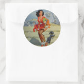 STICKER ROND NIP UP GIRL (Sac)