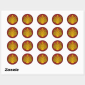 Sticker Rond Nippon - Phoque Paulownia (Feuille)