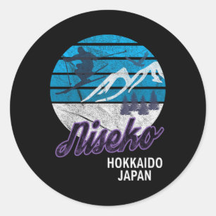Sticker Rond Niseko Hokkaido Island Japon Station de ski Snowbo