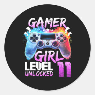 Sticker Rond Niveau 11 Débloqué Incroyable Jeu Vidéo 2014 11ème