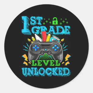 Sticker Rond Niveau 1ère année débloqué jeu vidéo Ck rentrée sc