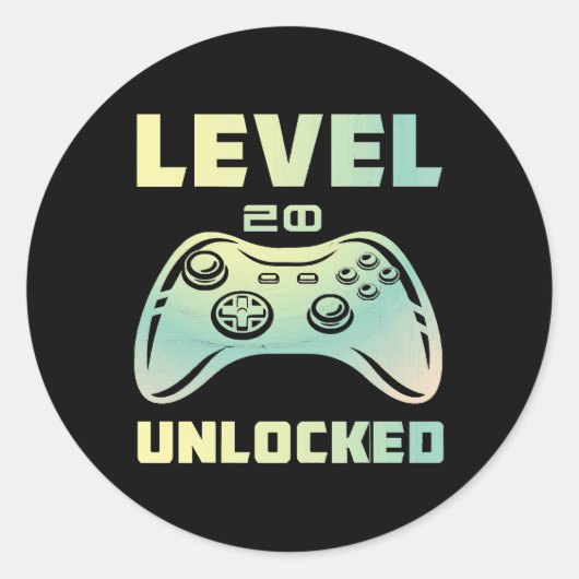 Sticker Rond niveau 20 débloqué (Devant)