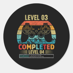 Sticker Rond Niveau 3 Niveau complet Niveau 4 Chargement 3ème a