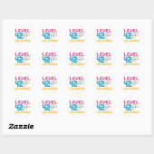Sticker Rond Niveau 42 déverrouillé Jeu Anniversaire (Feuille)