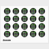 Sticker Rond Niveau 8 Déverrouillé Awesome 2014 Jeu vidéo 8e (Feuille)