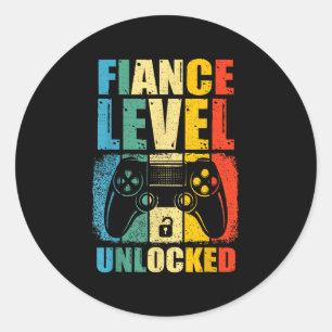 Sticker Rond Niveau de financement Déverrouillé Mariage Gamer G