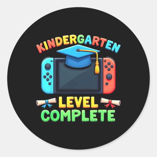 Sticker Rond Niveau de la maternelle Graduation complète Cl 202 (Devant)