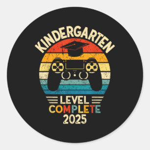 Sticker Rond Niveau de la maternelle Terminé 2025 Niveau de la
