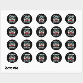Sticker Rond Niveau de niveau complet Gamer 8e grade Gi (Feuille)