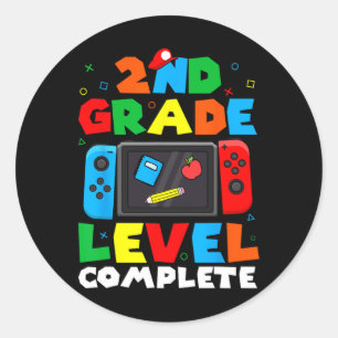 Sticker Rond Niveau De Niveau Complet Vidéo Jeu Dernier Jour De