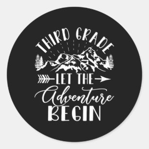 Sticker Rond Niveau Laisser l'aventure commencer premier jour 3