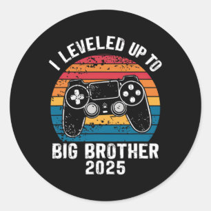 Sticker Rond Niveau Supérieur à Grand Frère 2025 Drôle Gamer Vi