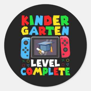Sticker Rond Niveau Terminé Dernier Jour De L'École Diplômés Ga