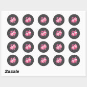 Sticker Rond Nk Love Dice 6 7 Hearts Valentine Cute Romantic Ar (Feuille)