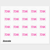 STICKER ROND NK PI PINK (Feuille)