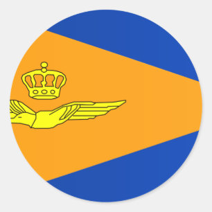 Sticker Rond NL VLAG Luchtmacht, Pays-Bas