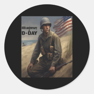 Sticker Rond No3 80E Anniversaire 2ème guerre mondiale Nordy La