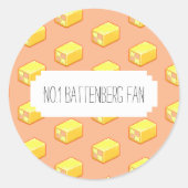 Sticker Rond No 1 Ventilateur Battenberg Pink & Yellow Cake (Devant)