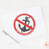 Sticker Rond No attachments in my life (Enveloppe)