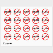 STICKER ROND "NO ELON" (Feuille)