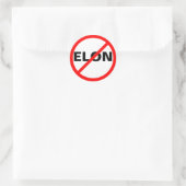 STICKER ROND "NO ELON" (Sac)