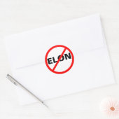 STICKER ROND "NO ELON" (Enveloppe)
