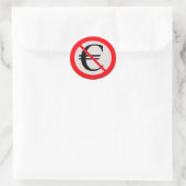 Sticker Rond No Euro (Sac)