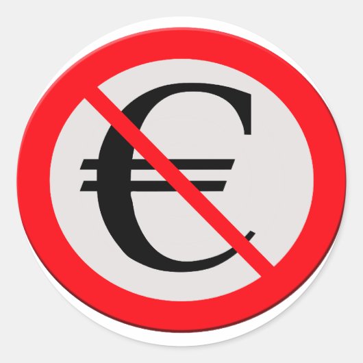 Sticker Rond No Euro (Devant)
