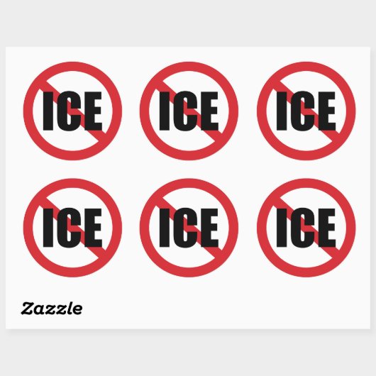 Sticker Rond No ICE (Feuille)