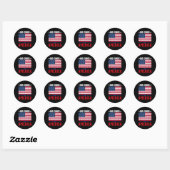 Sticker Rond No Kings In America Flag Protest Save Democracy (Feuille)