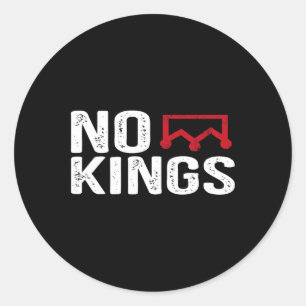 Sticker Rond No Kings In America Flag Protest Save Democracy Si