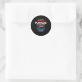 Sticker Rond No Kings In America Retro Classic (Sac)