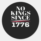 Sticker Rond No Kings In America Since 1776 #1 Classic (Devant)