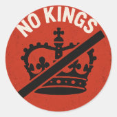 Sticker Rond No Kings Protest Symbol (Devant)