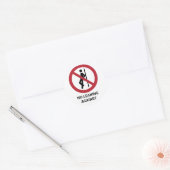 Sticker Rond No Leaning Against, Panneau d'interdiction (Enveloppe)
