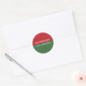 Sticker Rond No Peeking Until Christmas Red and Green (Enveloppe)