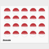Sticker Rond No Peeking Until Christmas Red and White (Feuille)
