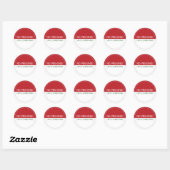 Sticker Rond No Peeking Until Christmas Red White (Feuille)