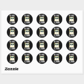 Sticker Rond No-Prob-Llama Drôle Cool Llama Pun Dark BG (Feuille)