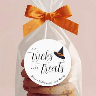 Sticker Rond No Tricks just Traite Happy Halloween